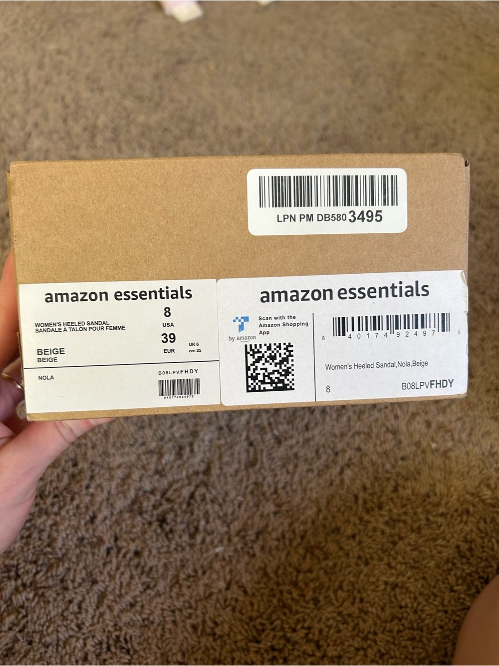 Amazon Essentials Nola Heeled Sandal - Beige Box